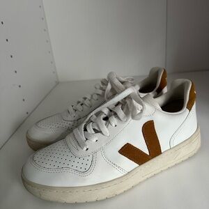 Veja White and Brown Women's Sneakers